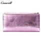 2023 Hot New Products genuine trifold  leather purse women pearl pattern