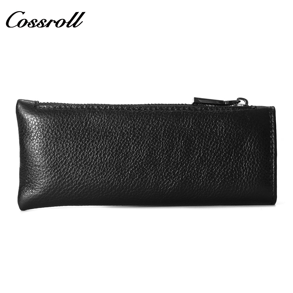 2024 New Genuine Leather Men's Wallet Long Zipper Key Bag Clutch Cowhide Clutch Bag Wallet Best Selling