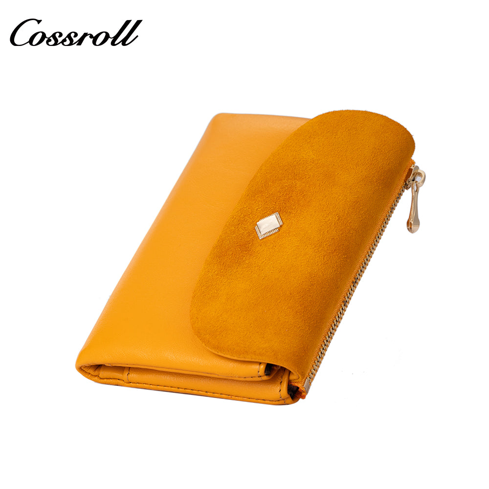 Women's wallet with multiple card slots, coin purse, suede surface, US dollar wallet