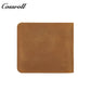 Men's bifold wallet, Crazy Horse leather, vintage short wallet for coins