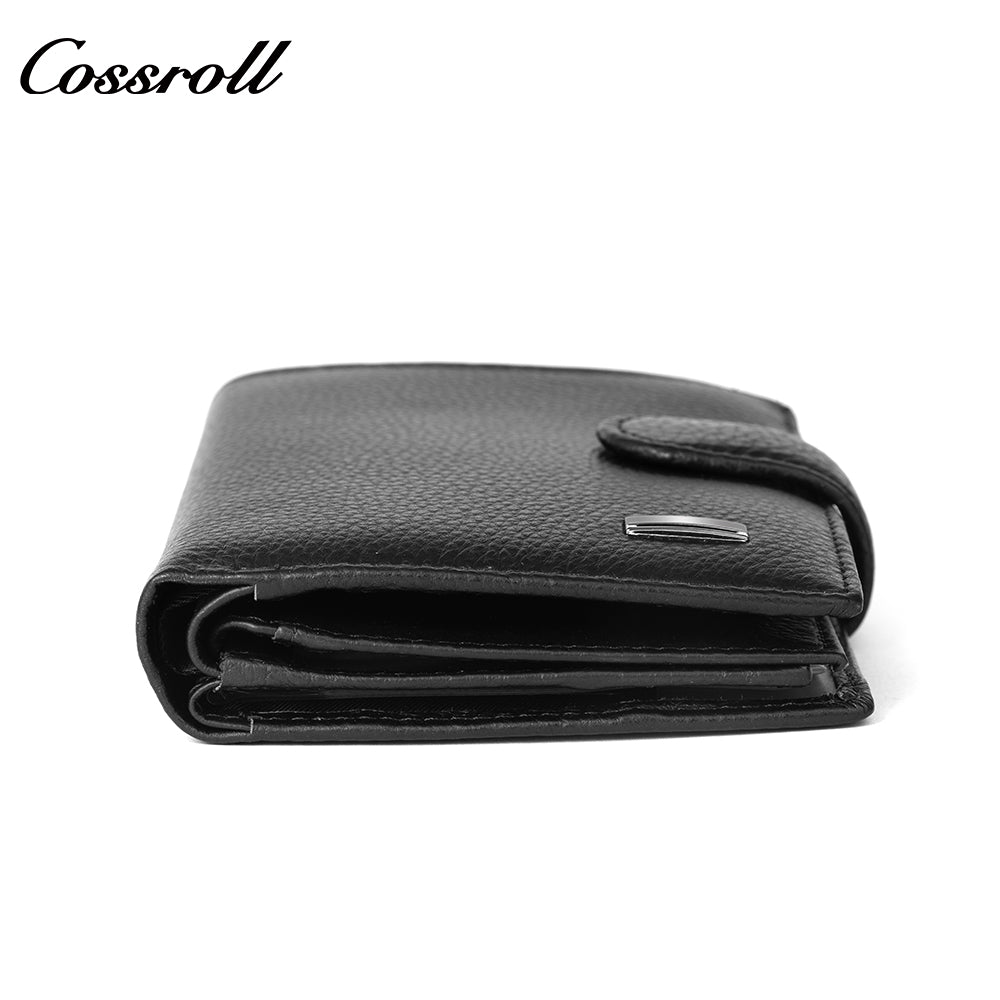 Retro Men's Genuine Leather Wallet, Short Style with Multiple Card Slots, US Dollar Clip