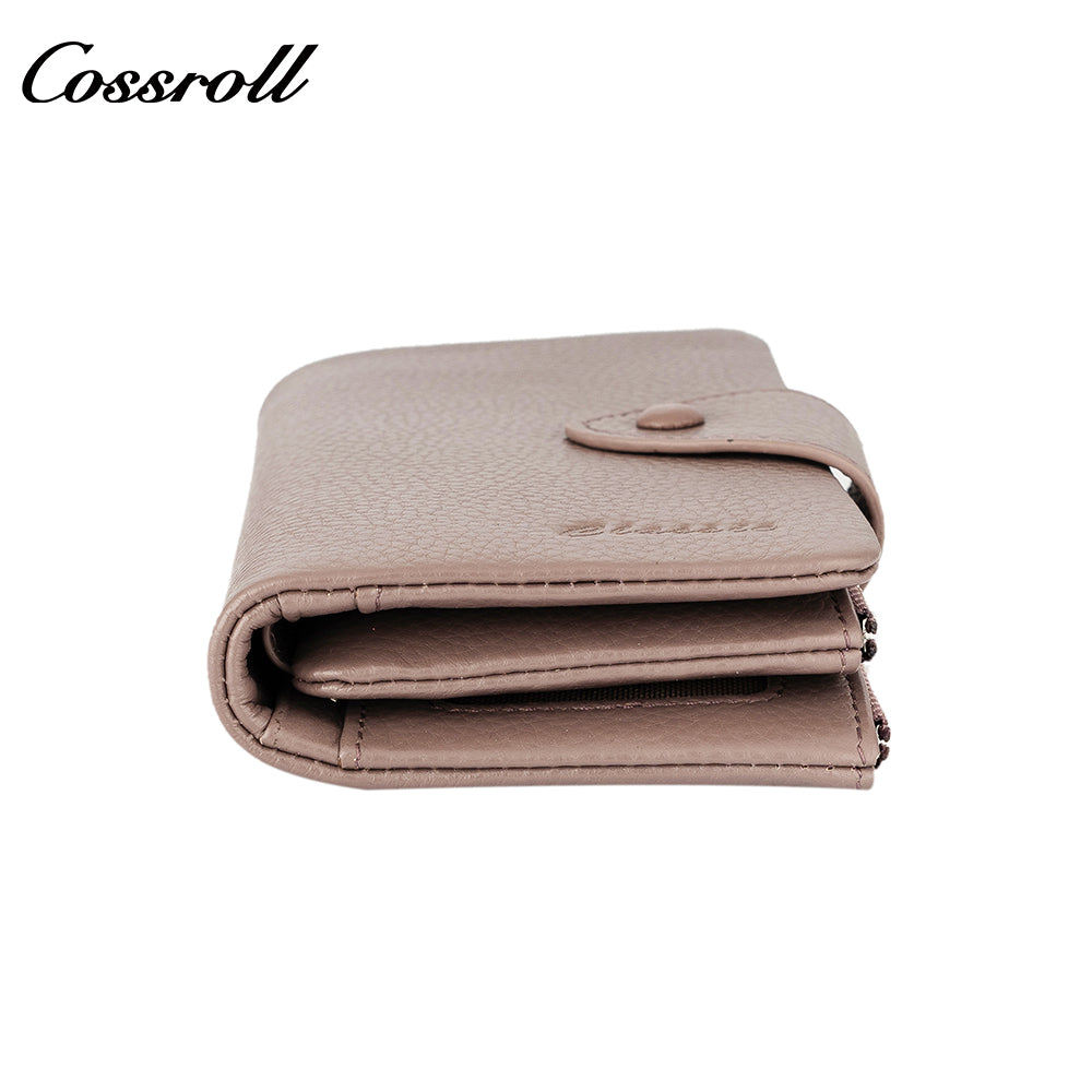 Wholesale High Quality  ladies purse  geniune leather wallet  Lychee leather