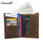 Men's genuine leather short wallet, European and American vintage handcrafted crazy horse leather
