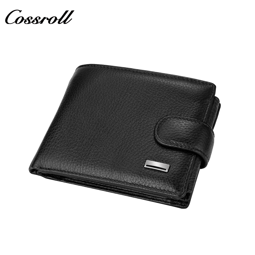 Short Men's Wallet Business Multi Card Leather Money Clip