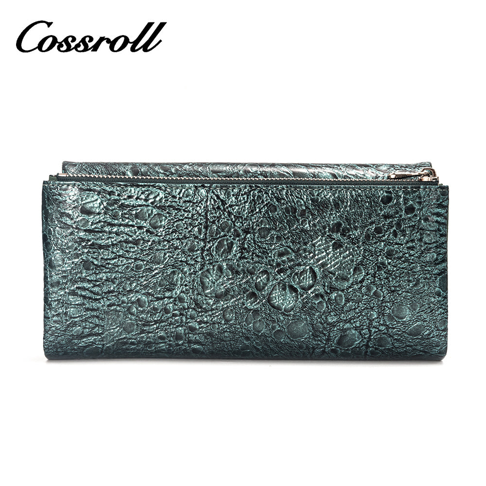 Explosive Models date red long leather wallet women's With Wholesale hot style