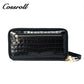 Ladies Long Clutch Patent Leather Crocodile Classic