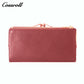 2023 Wholesale Popular red women's thin leather wallet With  new innovations