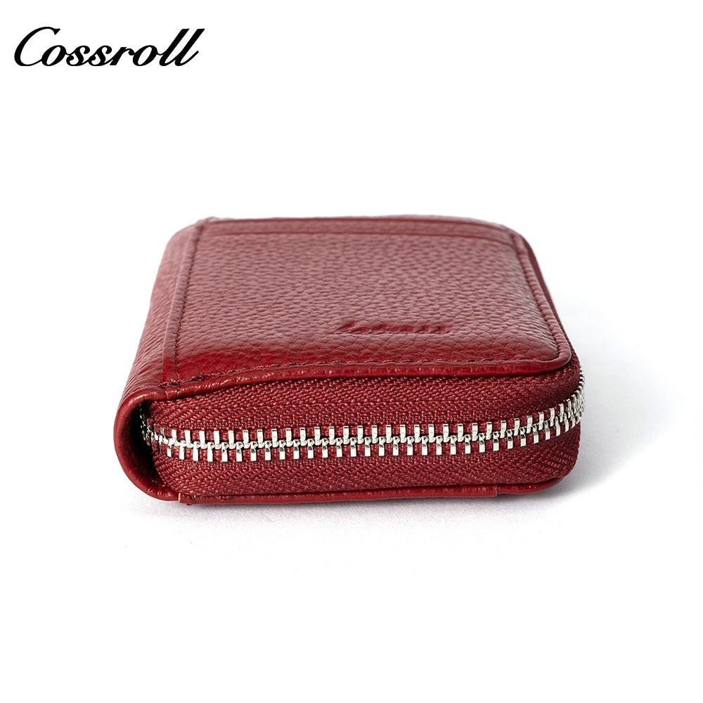 Wholesale High Quality  ladies purse  geniune leather wallet Organ slot Lychee leather