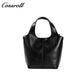 Women's Cowhide Commuter Hand Tote Bag, Minimalist Crossbody Bag with Adjustable Shoulder Strap