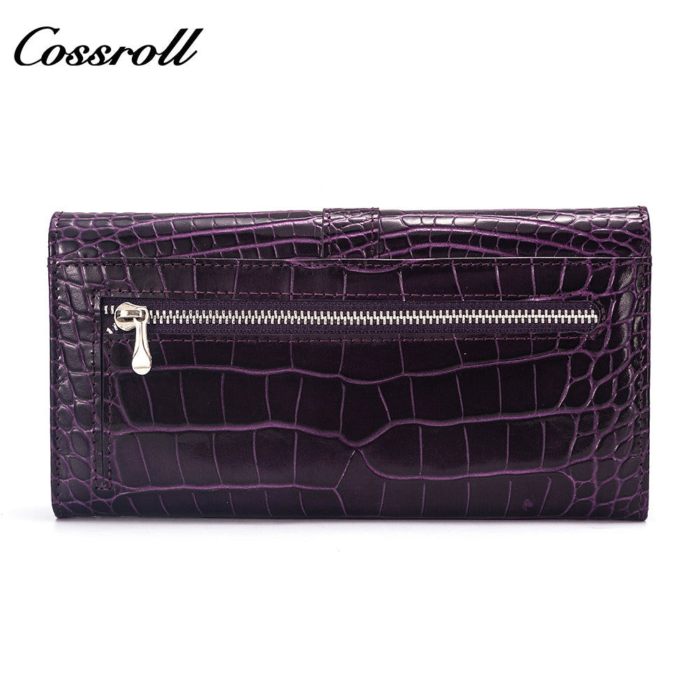 Best Selling Promotional Price luxury leather travel  crocodile texture Genuine Leather