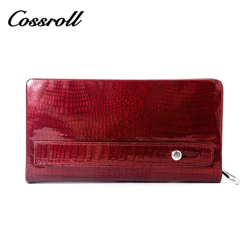 2023 Explosive Models date red long leather wallet women's With Wholesale hot style