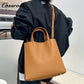 Solid Color Single-Shoulder Women's Bag Casual Lychee Texture Large Capacity Handheld Fashion Versatile Crossbody Bag