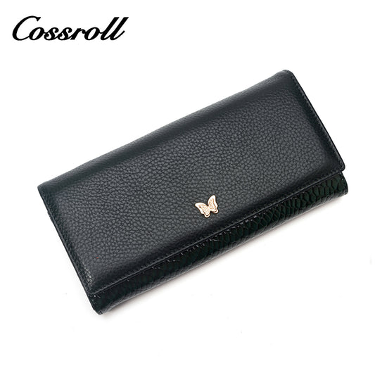 Wholesale Customization black women's fine leather wallets With High-End Quality