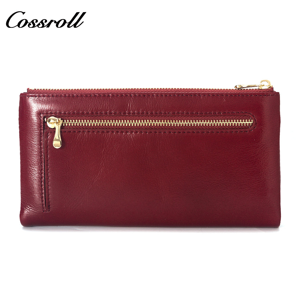 Customized Design Products wallets for women fashionable oil wax leather