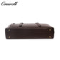 Men's Genuine Leather Business Briefcase, Pebbled Cowhide Large Capacity Handheld Laptop Bag, Shoulder Bag for Office, Business Trip & Daily Commute