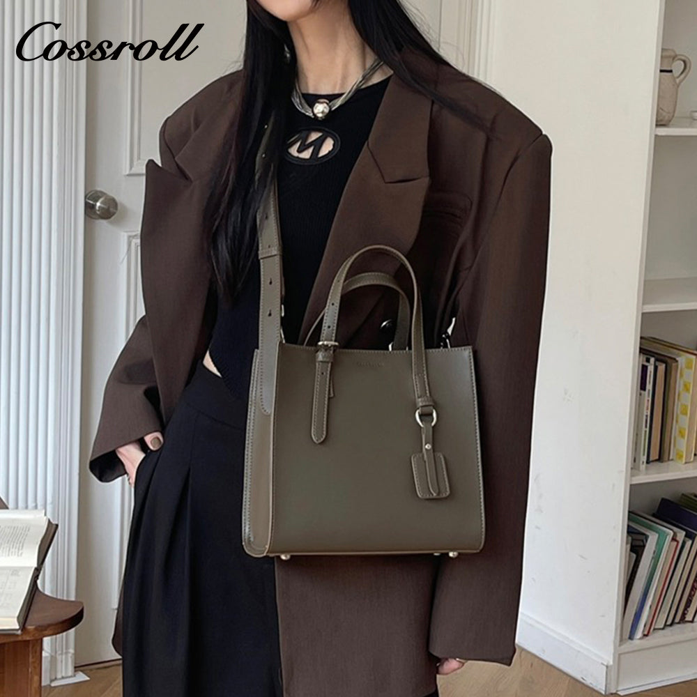 Leather women's bag 2024 new handbag large capacity advanced sense of fashion single shoulder crossbody Tote bag