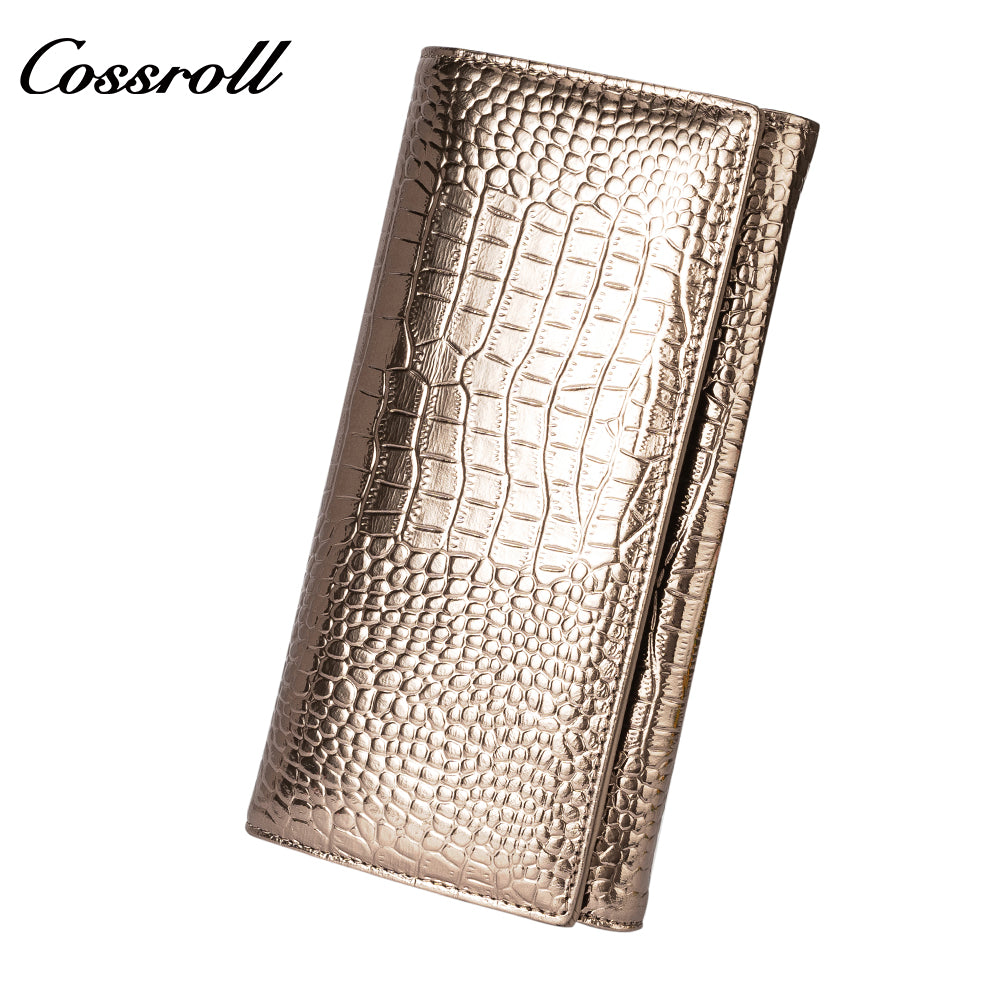 Most Selling Products  cowhide wallet  crocodile texture patent leather