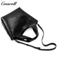 Women's Vintage Waxed Cowhide Crossbody Bag, Minimalist Large Capacity Hand & Shoulder Tote Bag