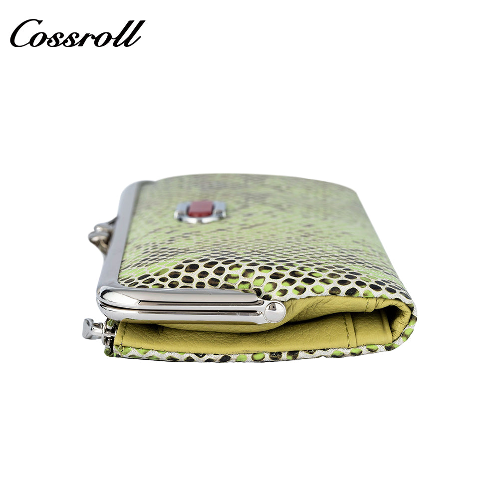 Retro multifunctional folding clip long coin purse new portable versatile multi card position ladies  wallet