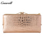 Best Selling Quality girls ladies dollar bill wallet crocodile texture Genuine Leather