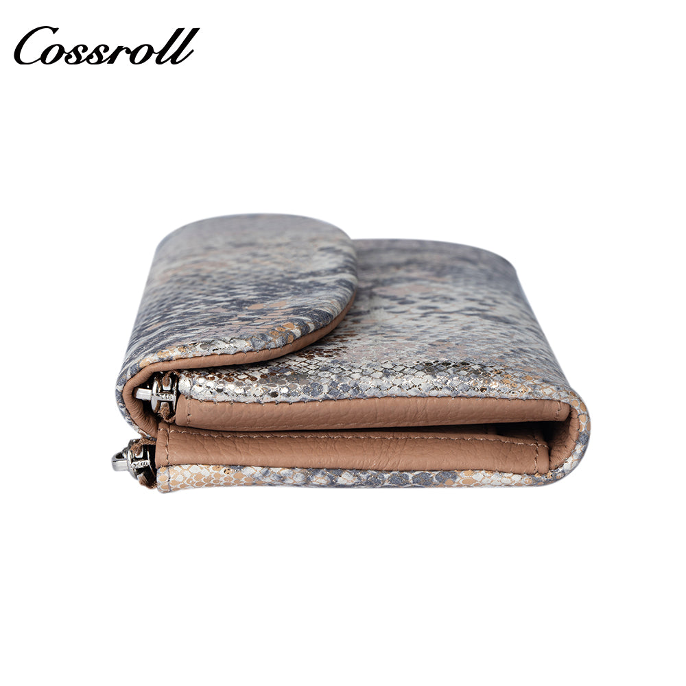 Genuine Leather Wallet, Tri-Fold Fashion Soft Leather Clutch, Women's Large-Capacity Cash Holder