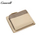 Women's Color Block Litchi Grain Cowhide Bifold Wallet, Minimalist Contrast Genuine Leather Card Holder, Small Bifold Purse with Zipper Coin Pocket