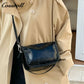 Oil wax cowhide bag female new fashion hundred with shoulder bag senior sense of niche retro commuting crossbody bag