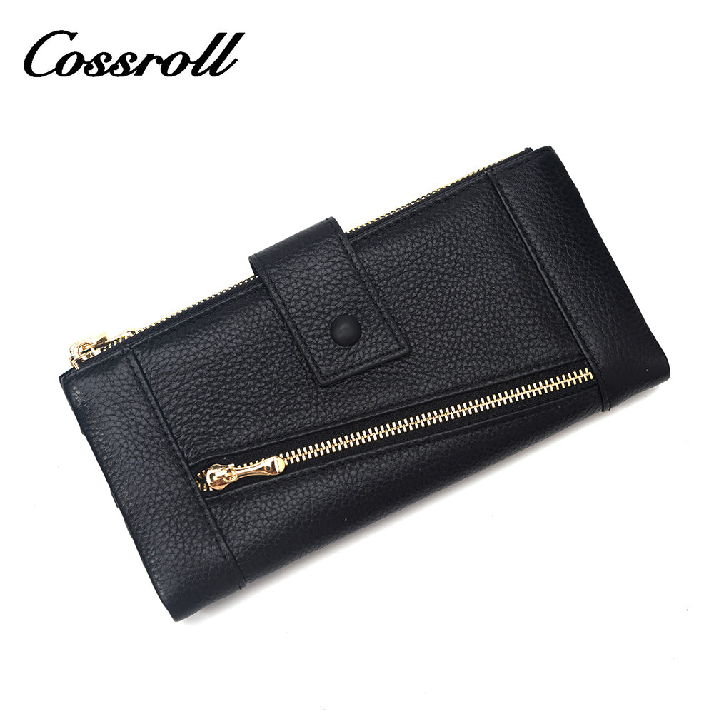 Customized black best leather women's wallet brands With Reply Very Quickly