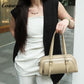 Genuine Leather Women's Bag Retro Bowling Niche Premium Sense Fashion Hundred Simple Armpit Bag Export Biker Mini Bag