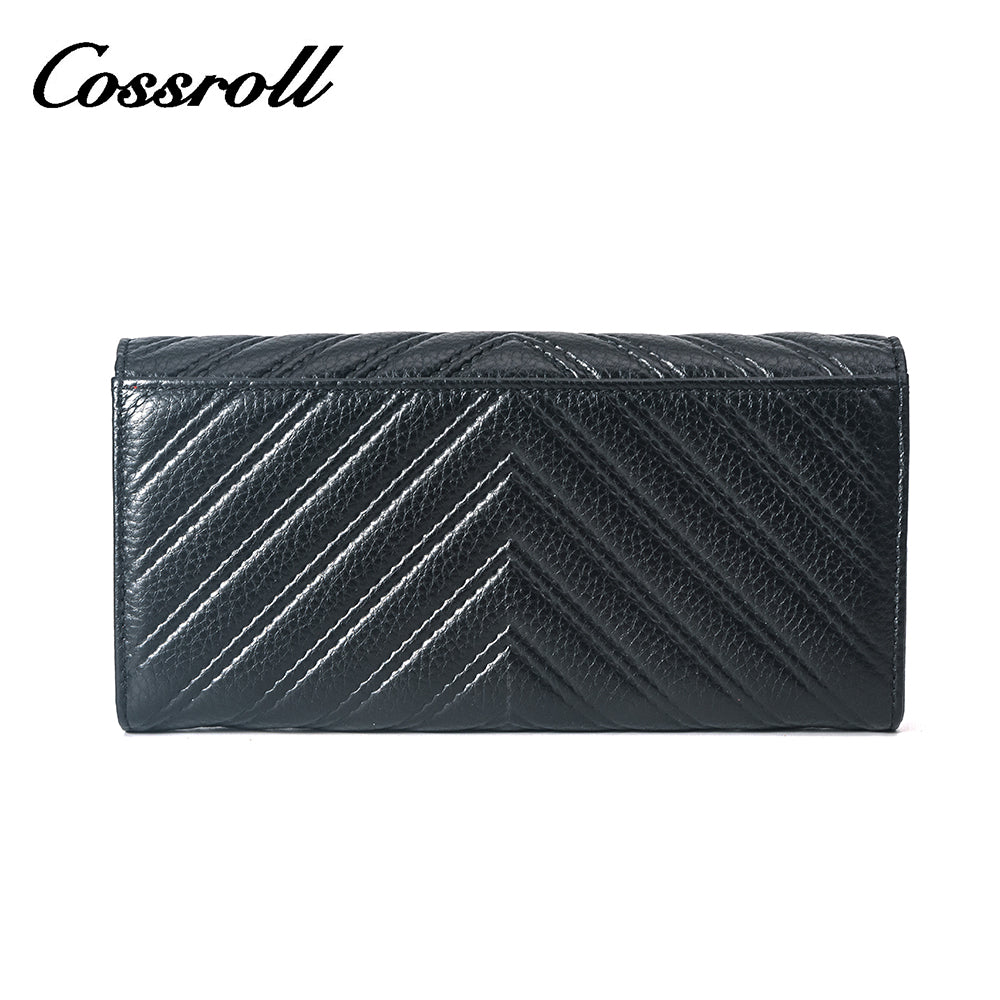 Wholesale New Innovations black soft italian leather women's wallets With high quality wholesale