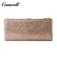 Factory hot selling new original crack bright leather wallet multi-card