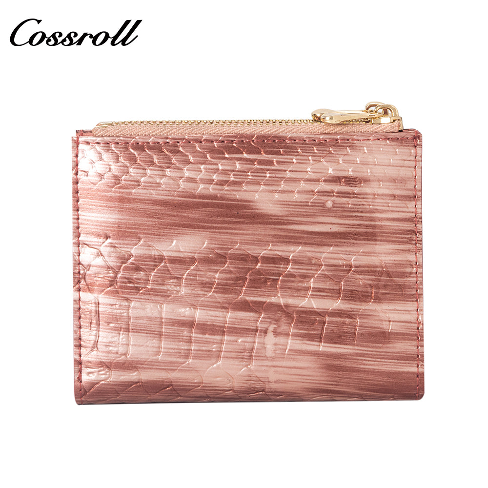 Factory Wholesale Price leather lady crocodile texture Genuine Leather