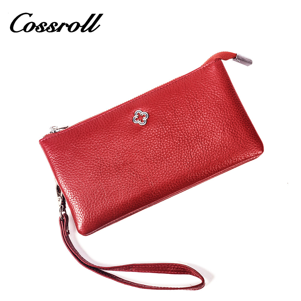 Stock Available full grain leather women's wallet With High Popularity