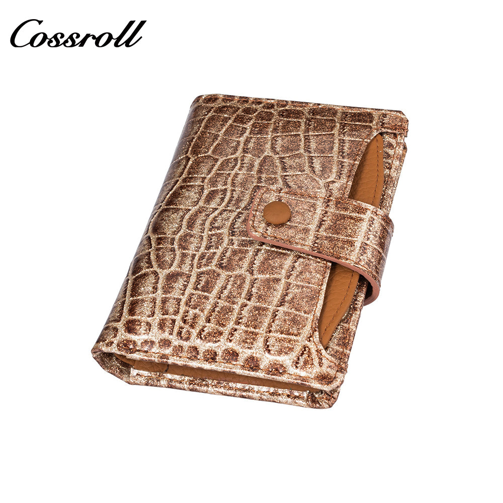 2024 new fashion crocodile purse women's large capacity buckle small purse purse card bag