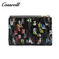 New fashion light luxury high-end large capacity multi-functional printed abrasive leather wallet