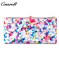 Most Popular best brand leather long  wallet female printing Genuine Leather