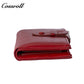 Women's leather cropped wallet, buckle wallet, versatile double-zip coin purse