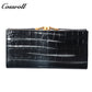 Factory Wholesale Price leather lady crocodile texture Genuine Leather