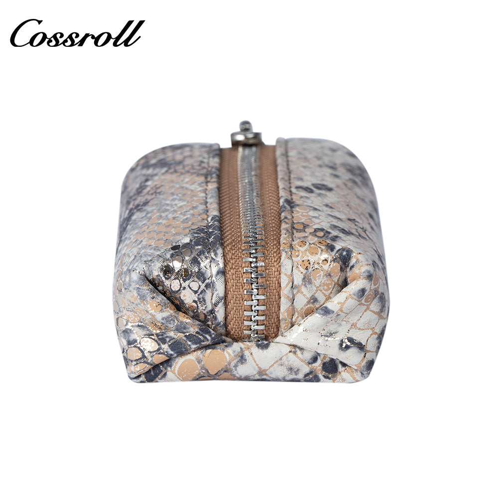 Genuine Leather Double-Layer Key and Coin Wallet, Multifunctional, Textured, Large-Capacity Card Holder