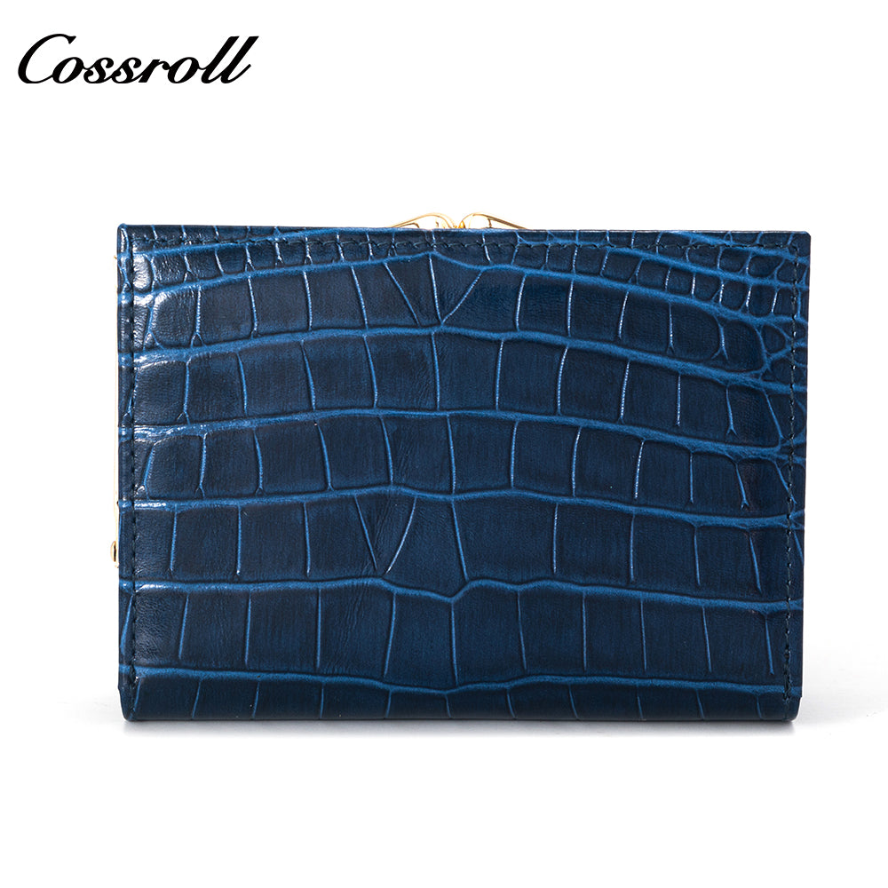 New China Products leather waterproof wallets ladies  crocodile texture Genuine Leather