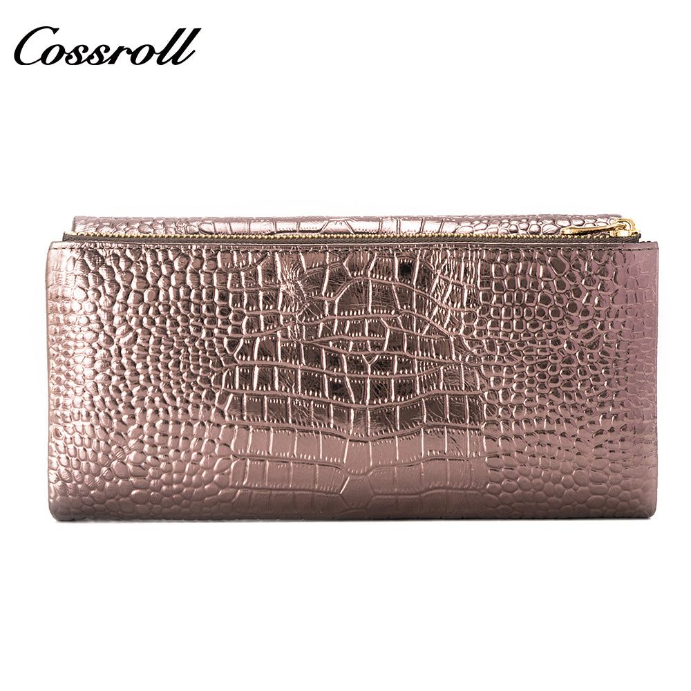 Free Sample Factory high unisex quality  crocodile texture Genuine Leather