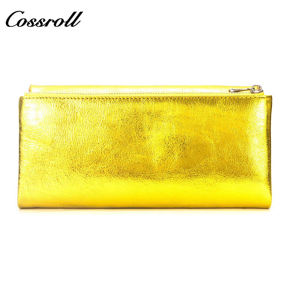 China Supplier  real leather women's  leather purse women pearl pattern