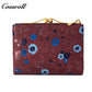 Leather women's purse Multi-functional pattern fashion short long cowhide wallet multi-card holding bag factory custom