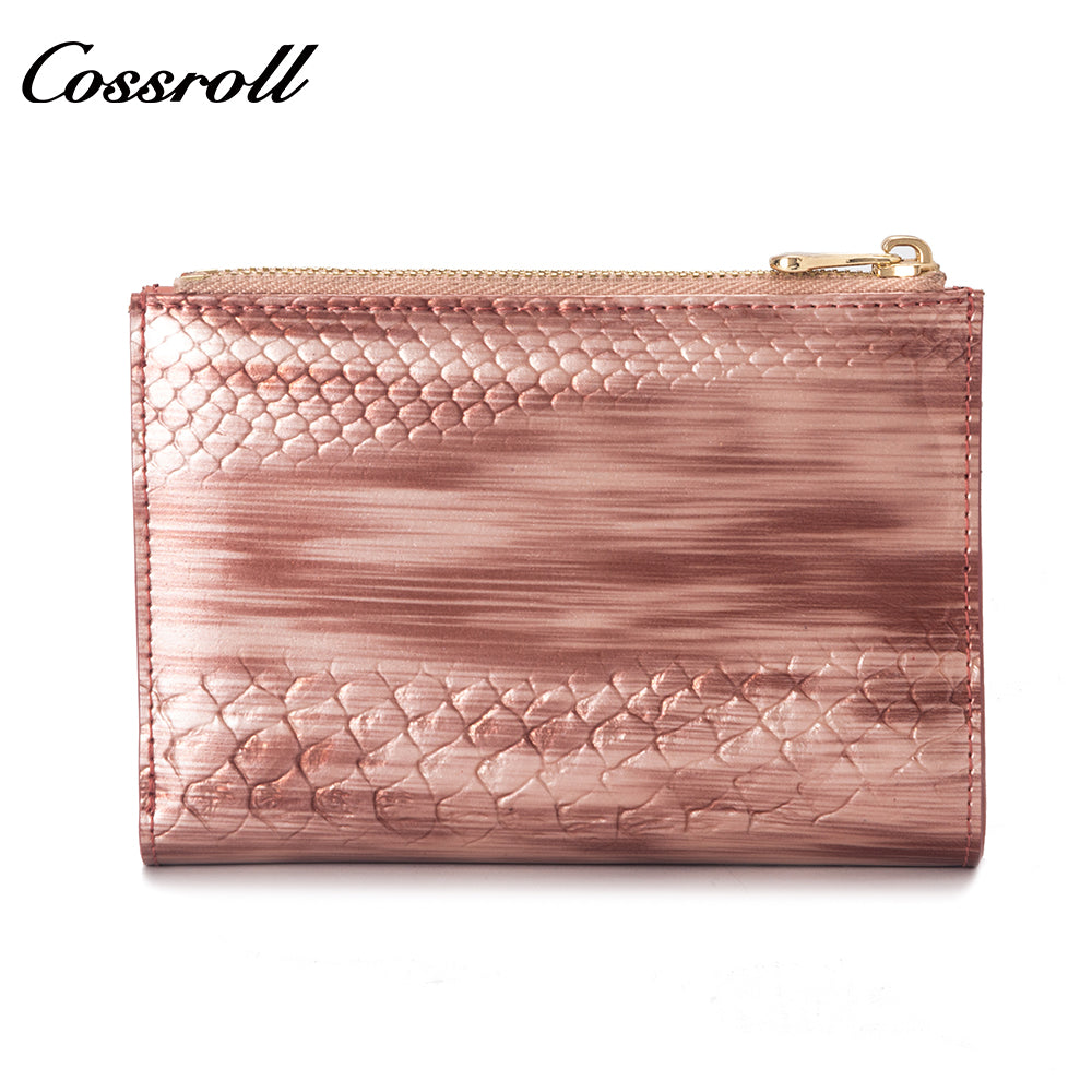 Customized Manufacturer  leather luxury  women small wallet crocodile texture Genuine Leather