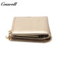 Factory custom short simple leather purse for women cowhide coin bag for women purse money clip