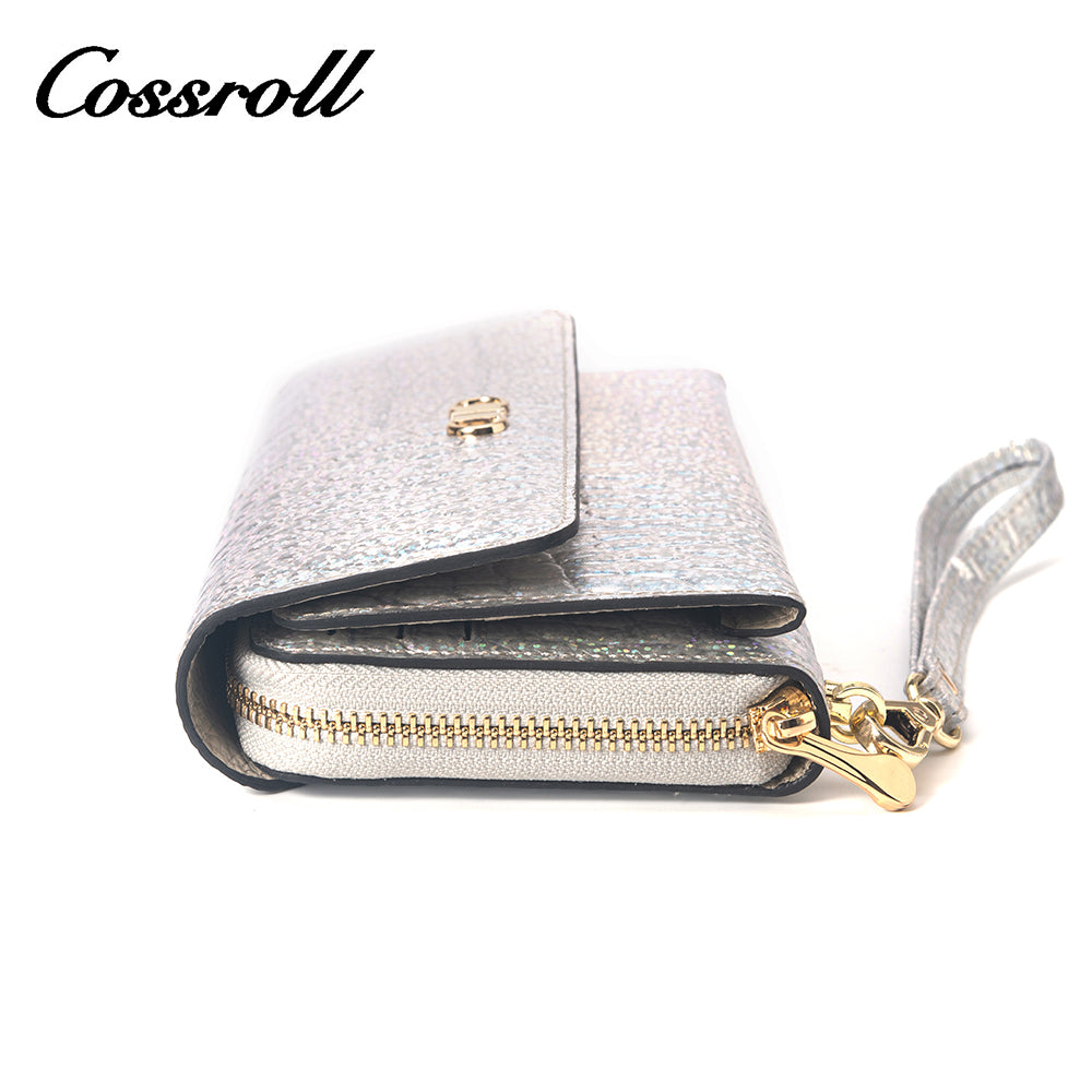 New Stock Arrival white women's leather zip wallets With Power Sellers