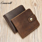 Cross-border Crazy Horse leather men's retro casual slim cowhide wallet