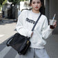 Autumn and winter crossbody bag, genuine leather women's bag, small square bag, bowling bag