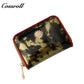 Leather women's purse Multi-functional pattern fashion short long cowhide wallet multi-card holding bag factory custom