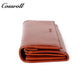 New leather women's long purse zipper wallet Large capacity waxed cowhide coin purse card bag factory custom